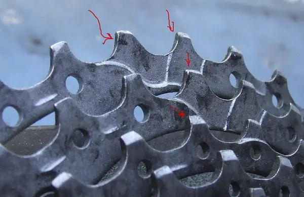 uzura roților dințate ale bicicletei