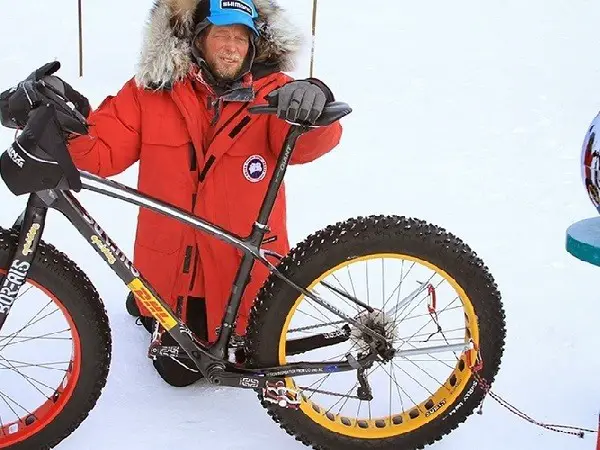 Cadru într-o bicicletă de iarnă