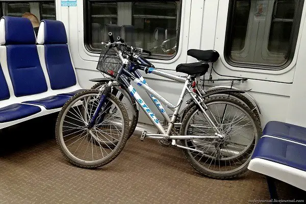 modul în care este amplasată bicicleta în tren