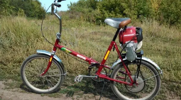 Bicicleta cu motor de tăiere cu propriile mâini - cum se face asta