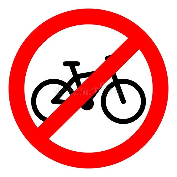Interdicții pentru bicicliști